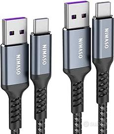 Nimaso Cavi USB C 5A [2Pezzi/1M+2M]