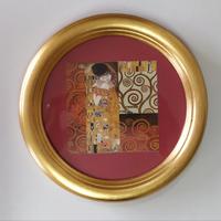 quadro tondo con stampa " Il Bacio" di Klimt