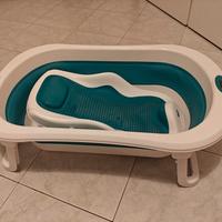 Vaschetta neonato pieghevole bagnetto termometro