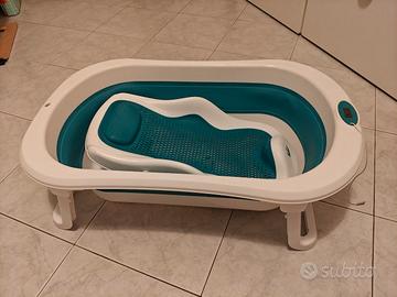 Vaschetta neonato pieghevole bagnetto termometro