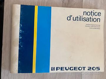 Libretti vari auto PEUGEOT 205