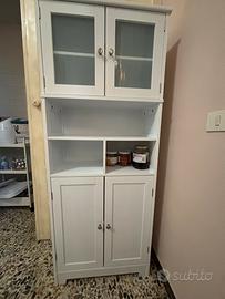 Armadietto bianco multiuso come nuovo