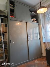 mobile da ufficio metallico con ripiano superiore 