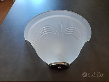 Applique vetro satinato con lavorazione