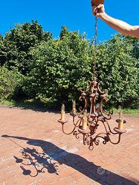 lampadario da soffitto e 3 applique a muro