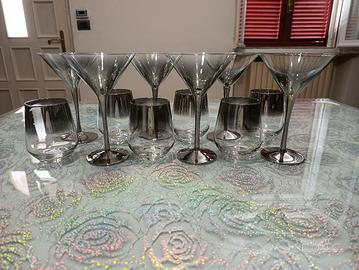 set di 12 bicchieri da cocktail fume' 