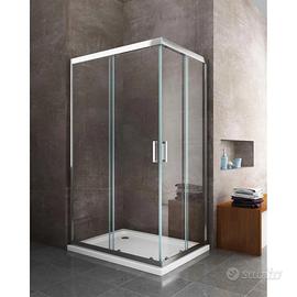 Box per la doccia in vettro trasparente mis 88x88