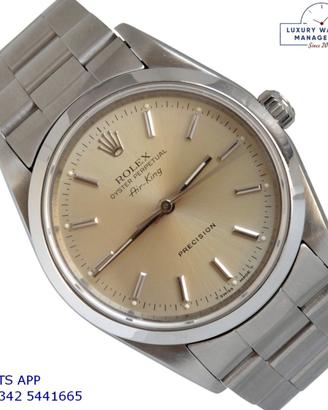 ROLEX Air King 14000 Precision 34MM Silver FullSet