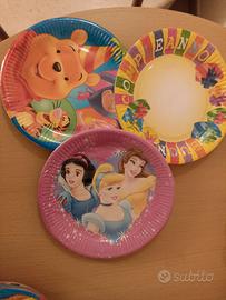 Piatti di carta decorati per compleanno bambino/a