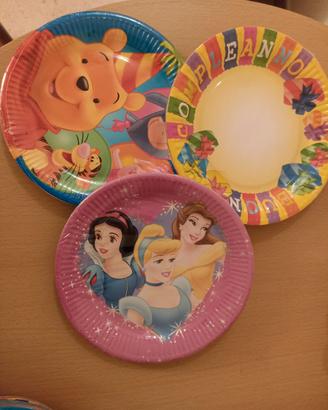 Piatti di carta decorati per compleanno bambino/a