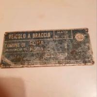 Targa d’epoca metallo