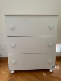 Cassettiera con fasciatoio Pali