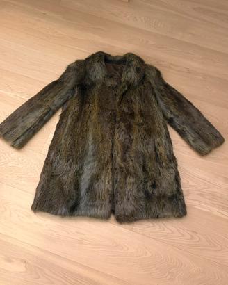 Pelliccia vera di castoro con sfumature verdi