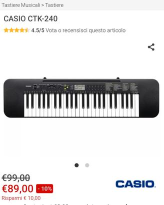 Pianola piano Casio ctk 240