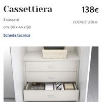 cassettiera interna da armadio