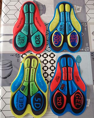 Set 4 pezzi - Fondello salopette ciclismo mtb