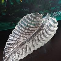Centrotavola foglia vetro di Murano