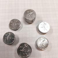 Lotto di 28 monete da 50 lire Vulcano 2° tipo '90 