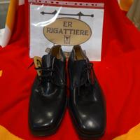ER-STOCK-173 # SCARPE TG:44 NERE VERO CUOIO S/SCA