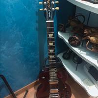 Gibson LES Paul studio Red wine del 2009 borsa or.