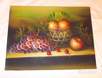 Quadro 30x40 olio su tela Natura morta garanzia