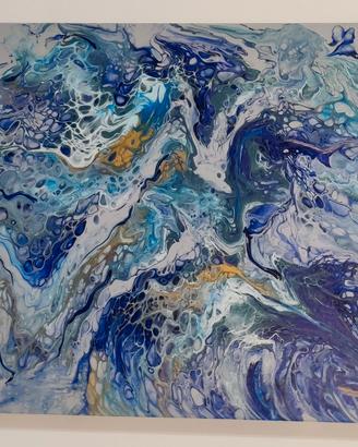 Fluid Art quadro astratto Opera unica