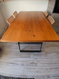 tavolo Legno ferro +4 sedie