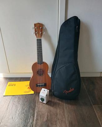 Ukulele soprano con custodia e accordatore