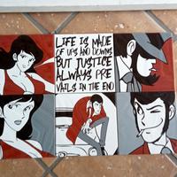 Set. 5 di Sei mattonelle Serie Lupin e Margot.