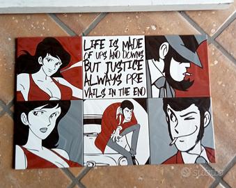 Set. 5 di Sei mattonelle Serie Lupin e Margot.