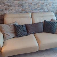 Divano letto vera pelle fatto a mano