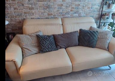 Divano letto vera pelle fatto a mano