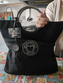 Baci & Abbracci Milano borsa nera in tessuto nuova