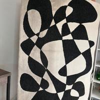 Tappeto geometrico astratto bianco e nero Benuta