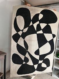 Tappeto geometrico astratto bianco e nero Benuta