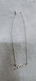 Collana d'argento con nome