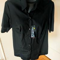 camicia nera mezze maniche unisex