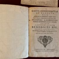 Raro Libro Antico 1764 - Casus Conscientiae - Papa