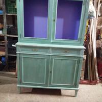 credenza anni 70 dipinta verde sicilia intatta