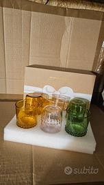 Set 6 Tazzine Caffè vetro THUN Bloomia - NUOVE