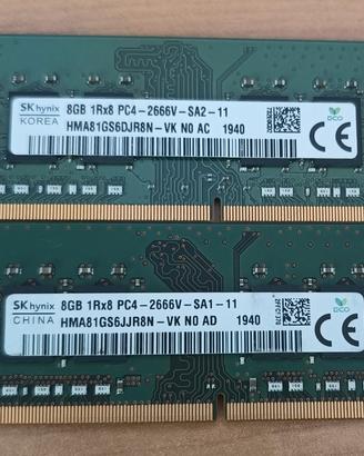 RAM notebook portatile 16GB (8 x 2) SK Hynix
