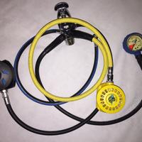 Erogatore Scubapro + Coltri Sub + Manometro + frus