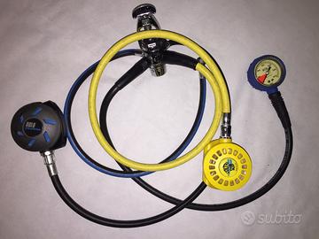 Erogatore Scubapro + Coltri Sub + Manometro + frus