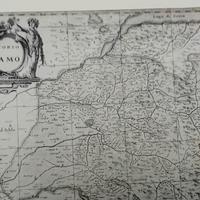 stampa antica di territorio di proprietà rarissima