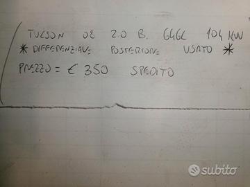 Differenziale posteriore tucson 08 2.0b g4gc 104kw