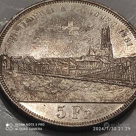 Svizzera - 5 franchi 1881