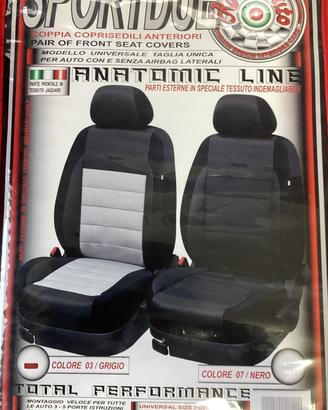 Copertina auto anteriore sport due colore grigio