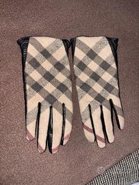 Guanti Burberry in cashmere e pelle