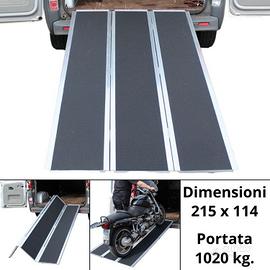 Rampa di carico larga pieghevole in alluminio moto