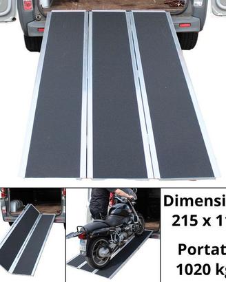 Rampa di carico larga pieghevole in alluminio moto